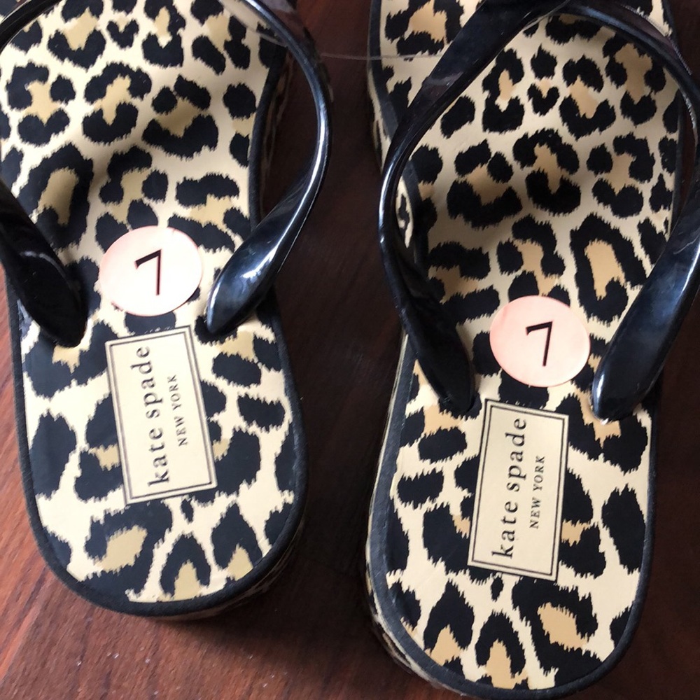 Kate Spade Rhett Leopard Wedge Sandals - Picture 4 of 8
